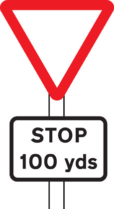 Distance to 'STOP' line ahead