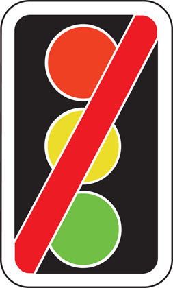 Traffic signals not in use