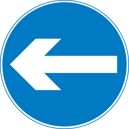 Turn left (right if symbol reversed)