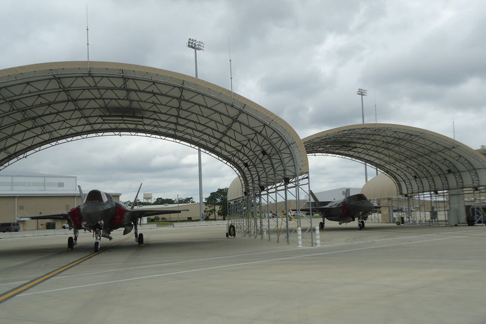 The UK's 2 Lightning II aircraft at Eglin Air Force Base in Florida