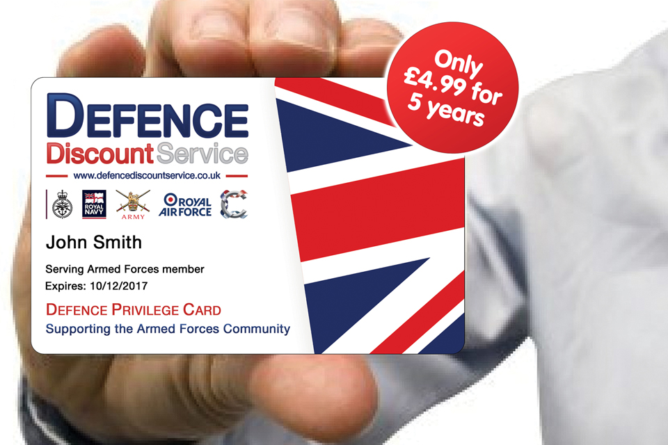 The Defence Discount Service Privilege Card