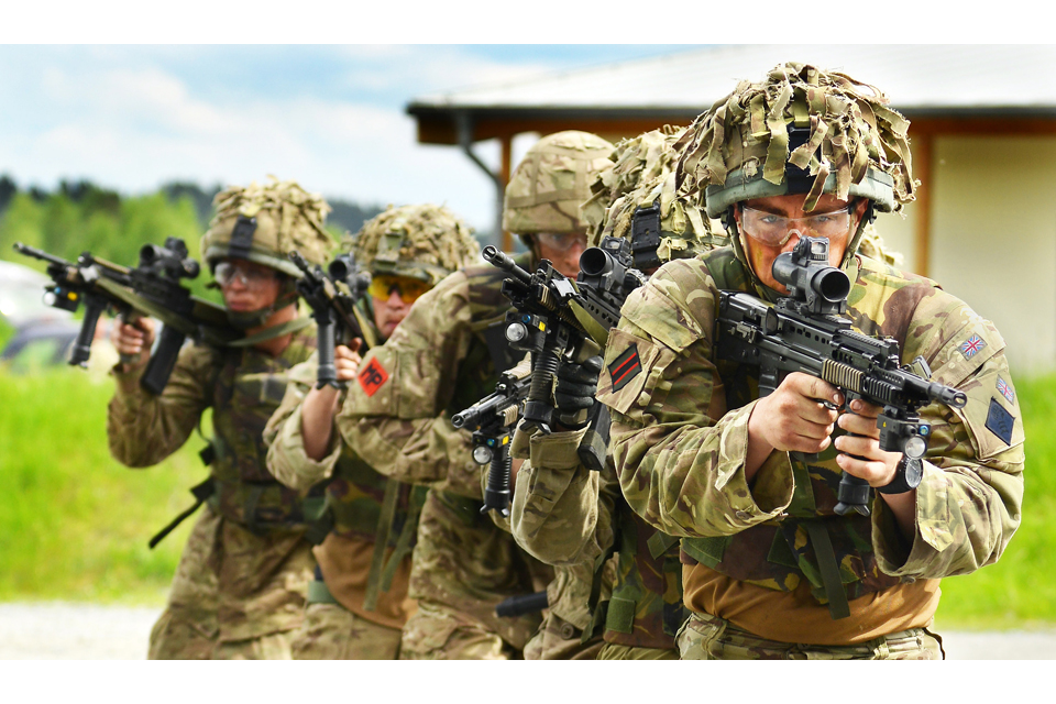 Soldiers from 2nd Battalion The Rifles