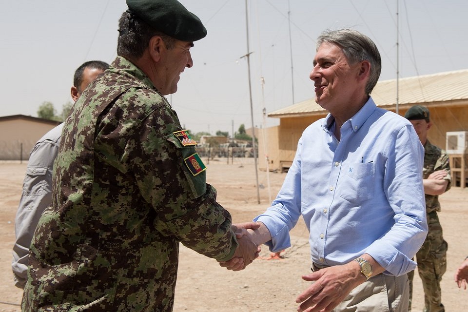 Philip Hammond meets Afghan Brigadier General Sherin Shah