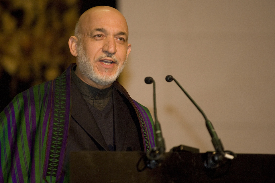 The President of Afghanistan, Hamid Karzai 