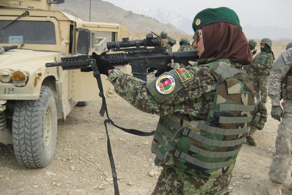 A female Afghan National Army officer