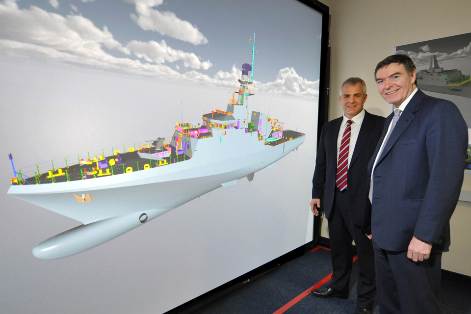Computer-generated image of the Royal Navy’s new OPV