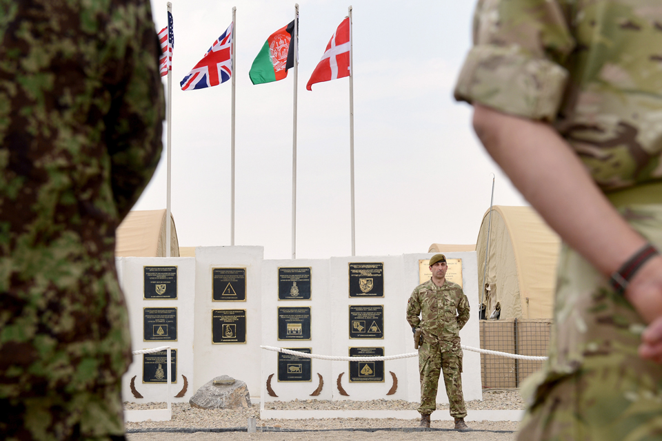 The ceremony to mark the end of Task Force Helmand