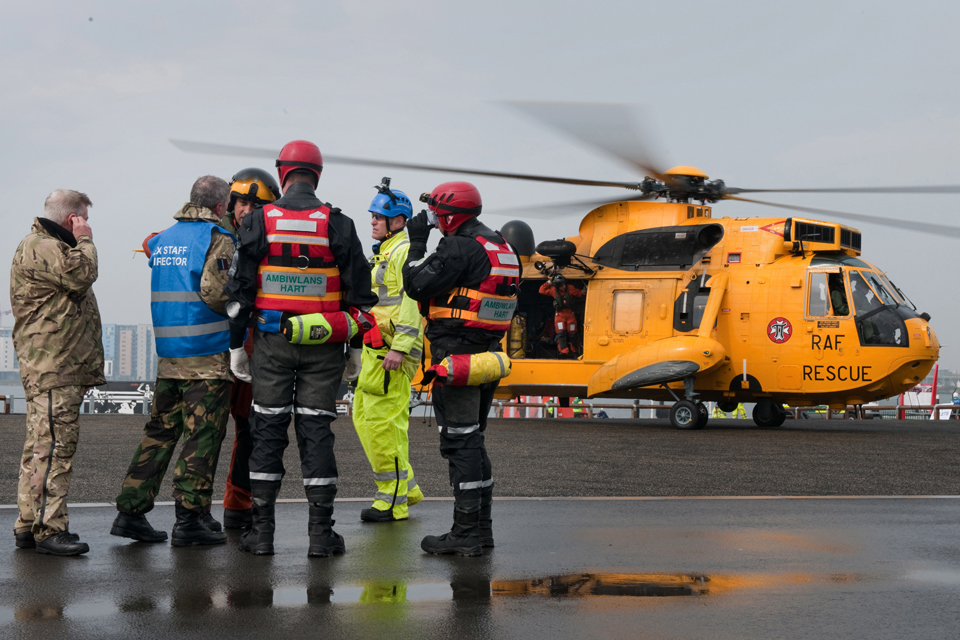 Members of the Royal Air Force and the Hazardous Area Response Team 