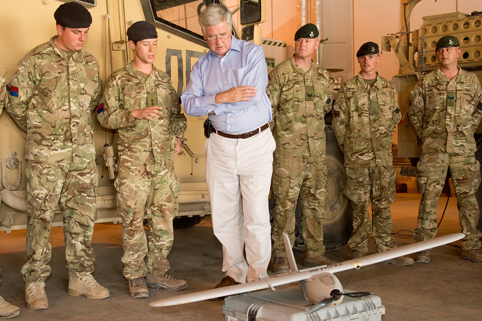 Defence Secretary Michael Fallon in Afghanistan