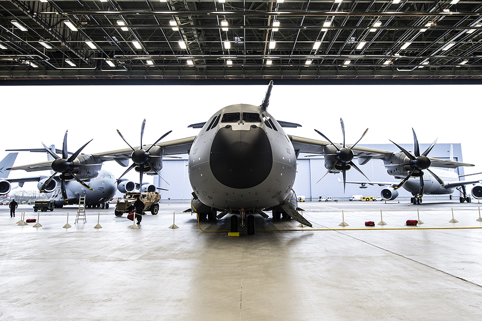 The A400M Atlas can carry twice as much as its predecessor the C130 Hercules [Picture: Andrew Linnett, Crown copyright]