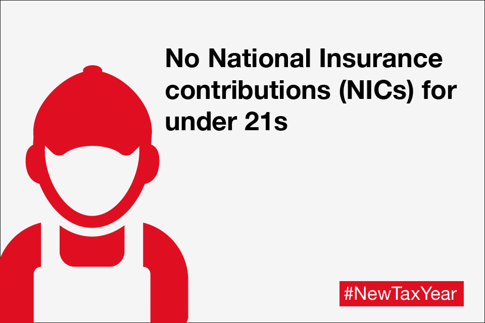 No employer National Insurance contributions (NICs) for under 21s