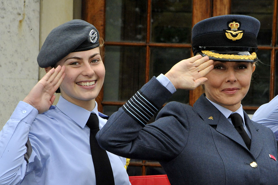 Carol Vorderman salutes for Armed Forces Day 