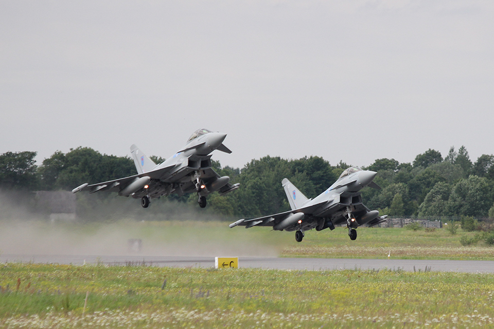The Typhoons will shortly return to their base in the UK