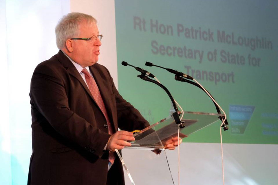 Patrick McLoughlin at the conference.