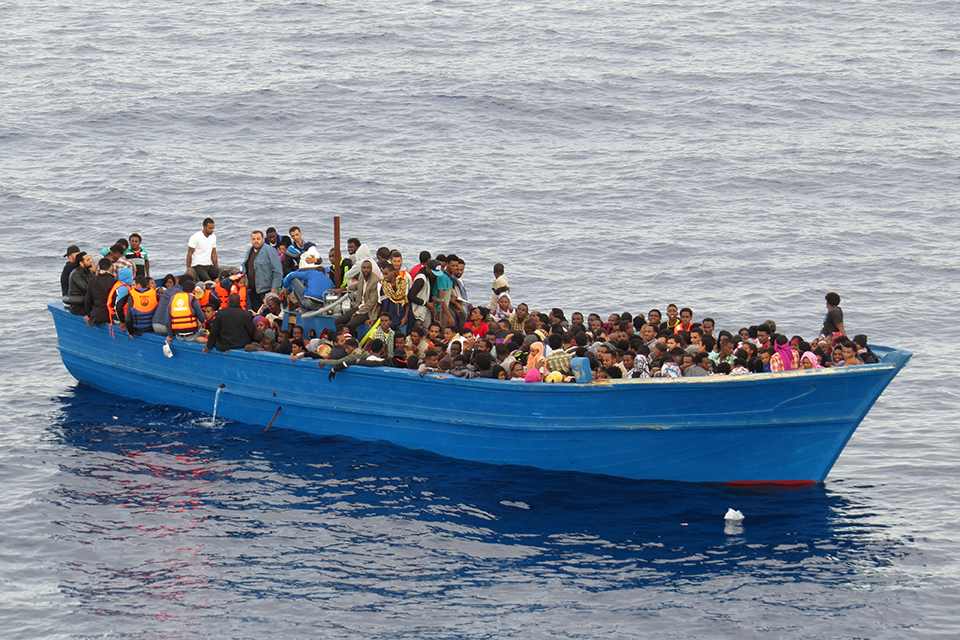 HMS Enterprise rescued 439 migrants