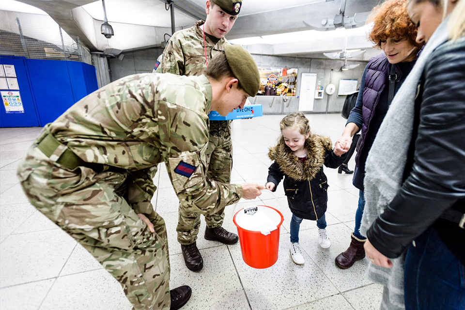 Soldiers lent their support to London Poppy Day