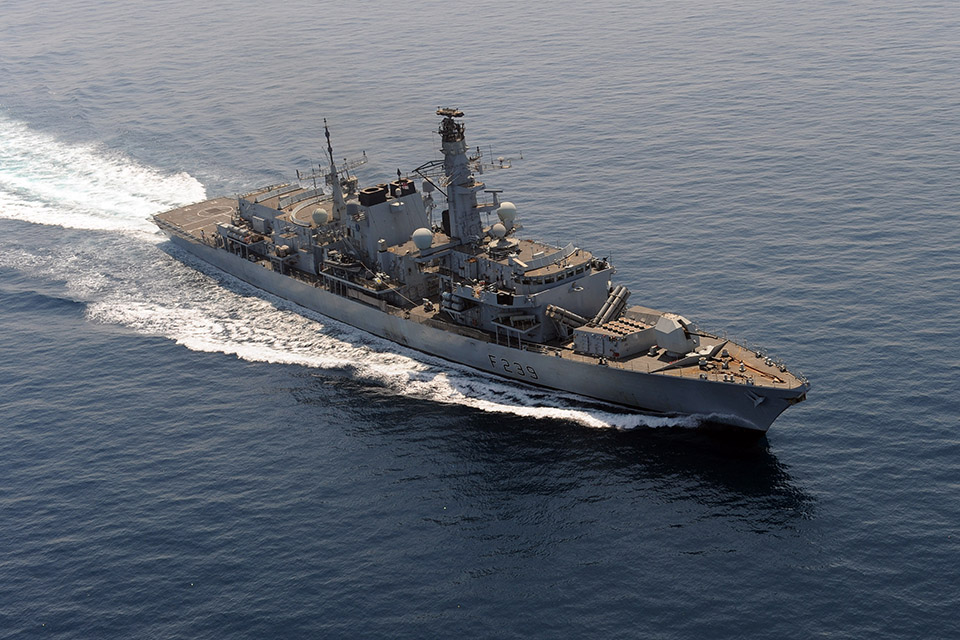 HMS Richmond drugs seizure. Crown Copyright.
