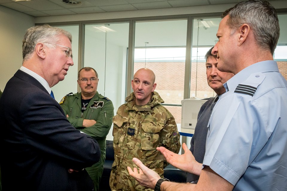 The Defence Secretary visits RAF Brize Norton. Crown Copyright.