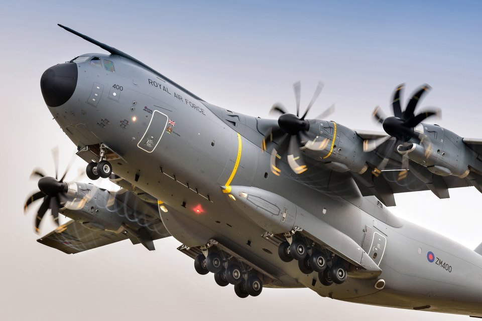 The RAF's A400M transport aircraft. Crown Copyright.