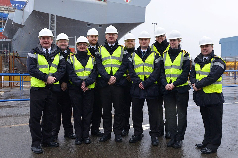 Members of HMS Prince of Wales crew 