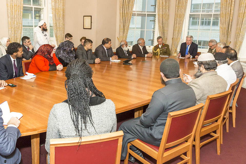Defence Secretary briefing Muslim community leaders
