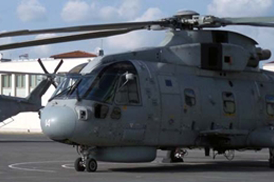 A Naval Air Squadron Merlin helicopter 