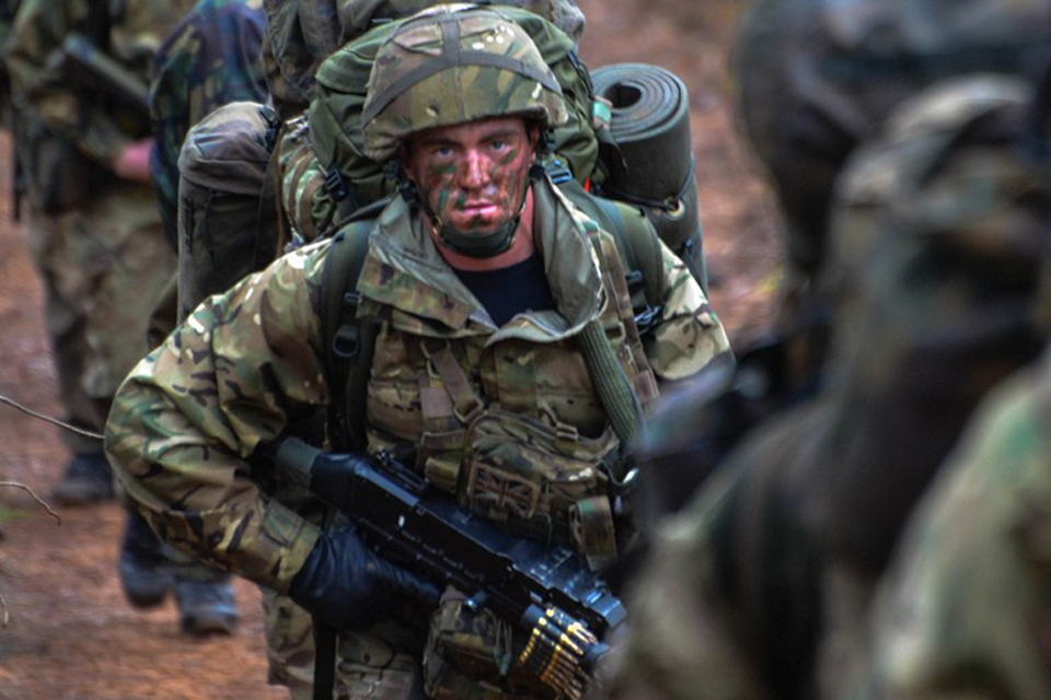 A Royal Marine from 42 Commando on Exercise Gaelic Venture