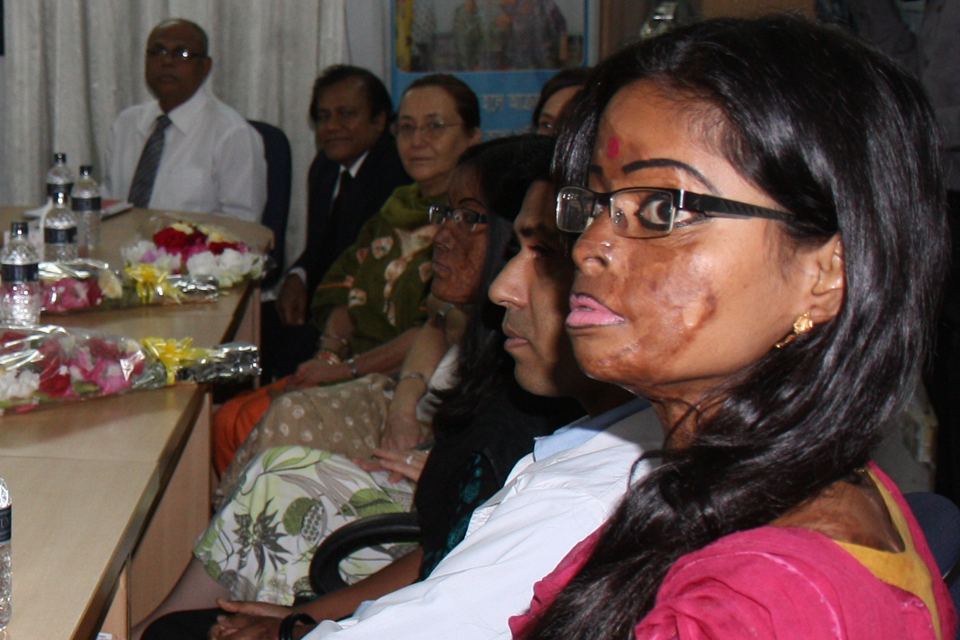 Hasina attending Eliminating Violence Against Women event. Picture: Narayan Debnath/DFID