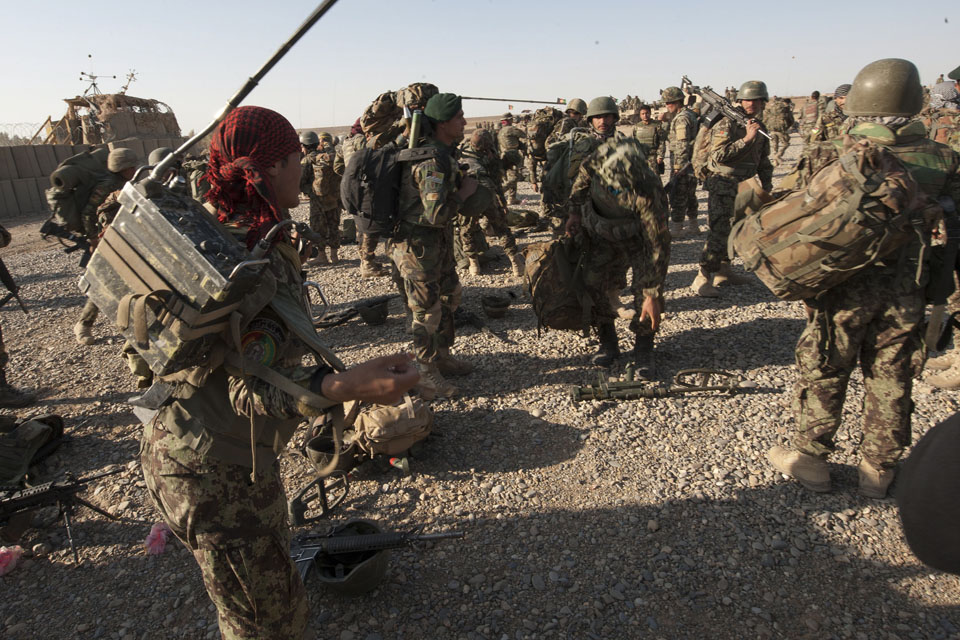 Afghan soldiers prepare to deploy on Operation Tuffan