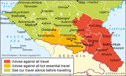 Британский МИД рекомендовал подданным королевства не ездить на Северный Кавказ