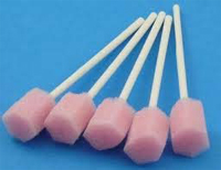 Oral swabs with a foam head