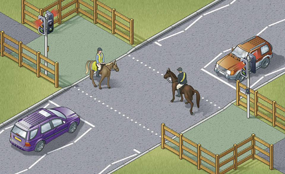 Rule 27: Equestrian crossings are used by horse riders. There is often a parallel crossing