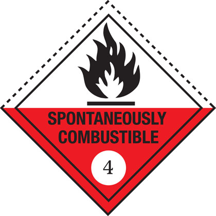 Spontaneously combustible substance