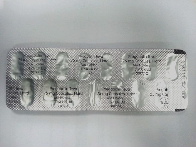 Pregabalin 75mg capsules blister pack