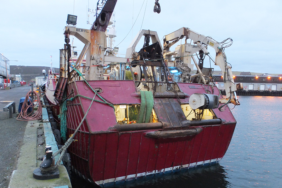 Photograph of twin rig trawler Beryl